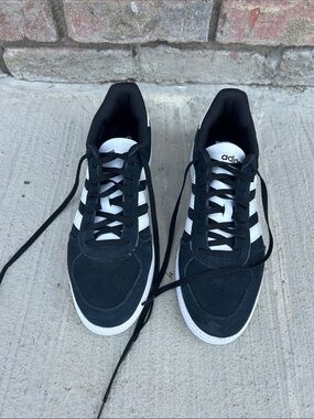 Adidas Black and White Sleek Breaknet Sneakers